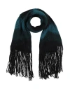 Isabel Benenato Man Scarf Deep Teal Size - Mohair Wool, Polyamide, Wool In Green