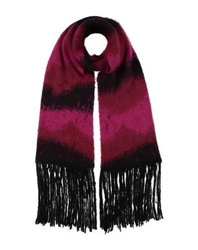 Isabel Benenato Man Scarf Garnet Size - Mohair Wool, Polyamide, Wool In Red