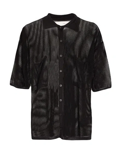 Isabel Benenato Man Shirt Black Size L Viscose In Multi