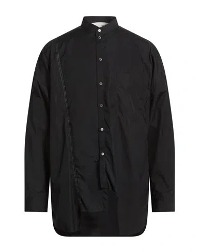 Isabel Benenato Man Shirt Black Size M Cotton In Blue