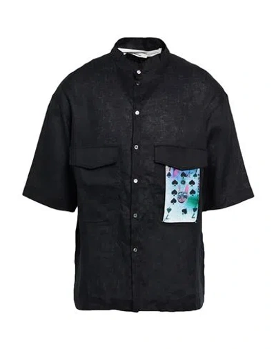 Isabel Benenato Man Shirt Black Size M Linen