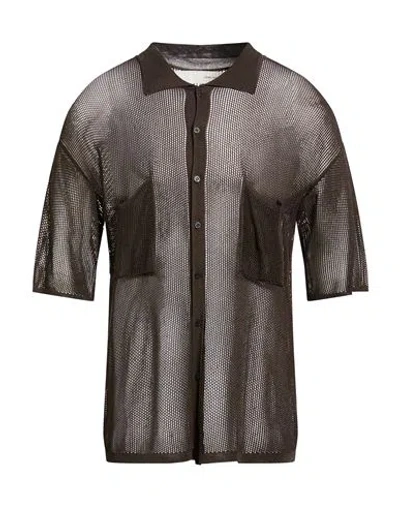 Isabel Benenato Man Shirt Dark Purple Size L Viscose In Multi