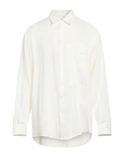 Isabel Benenato Man Shirt Off White Size L Linen In Multi