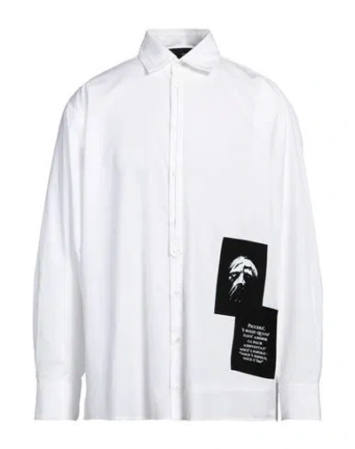 Isabel Benenato Man Shirt White Size 38 Cotton In Black