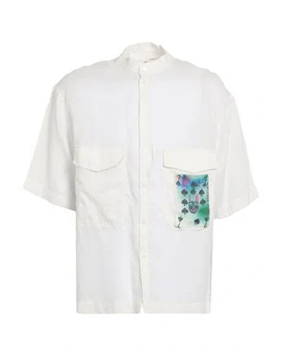 Isabel Benenato Man Shirt White Size M Linen