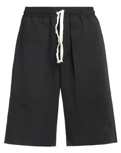 Isabel Benenato Man Shorts & Bermuda Shorts Black Size 34 Cotton, Linen