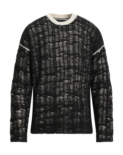 Isabel Benenato Man Sweater Black Size L Alpaca Wool, Polyamide
