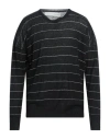 Isabel Benenato Man Sweater Black Size M Linen In Black