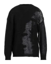 Isabel Benenato Man Sweater Black Size M Alpaca Wool, Polyamide, Mohair Wool, Wool
