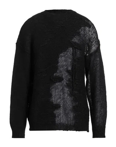 Isabel Benenato Man Sweater Black Size M Alpaca Wool, Polyamide, Mohair Wool, Wool