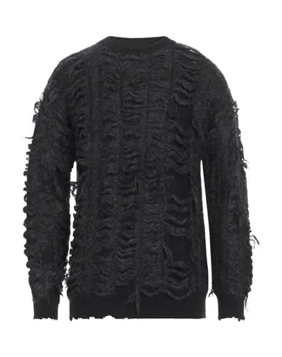 Isabel Benenato Man Sweater Black Size Xxl Alpaca Wool, Polyamide, Mohair Wool, Wool