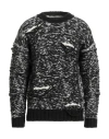 Isabel Benenato Man Sweater Black Size M Alpaca Wool, Polyamide, Wool