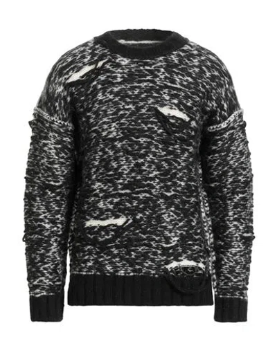 Isabel Benenato Man Sweater Black Size M Alpaca Wool, Polyamide, Wool