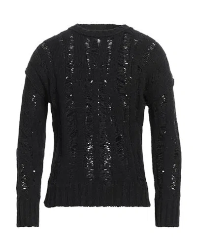 Isabel Benenato Man Sweater Black Size M Linen, Cotton, Polyamide