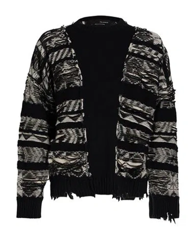Isabel Benenato Man Sweater Black Size S Virgin Wool In Multi