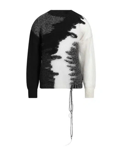 Isabel Benenato Man Sweater Charcoal Size L Alpaca Wool, Polyamide, Mohair Wool, Wool