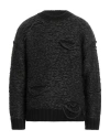 Isabel Benenato Man Sweater Charcoal Size L Alpaca Wool, Polyamide, Wool