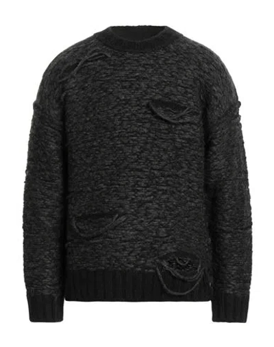 Isabel Benenato Man Sweater Charcoal Size L Alpaca Wool, Polyamide, Wool