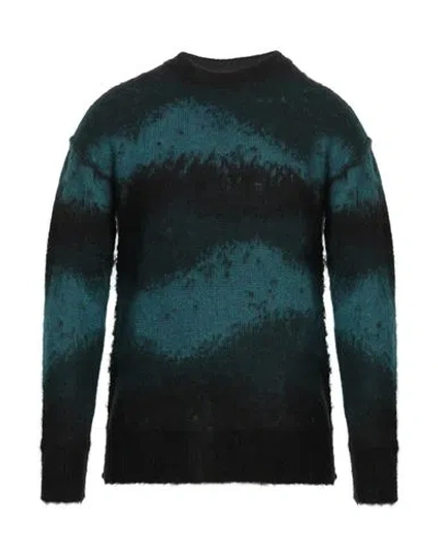 Isabel Benenato Man Sweater Deep Teal Size M Mohair Wool, Polyamide, Wool In Green