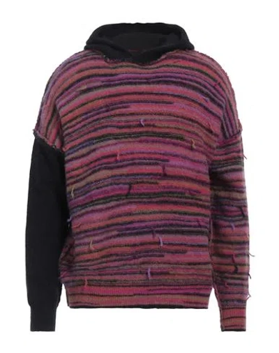Isabel Benenato Man Sweater Garnet Size M Alpaca Wool, Polyamide, Elastane, Wool In Multi