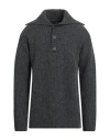 Isabel Benenato Man Sweater Grey Size M Virgin Wool In Black