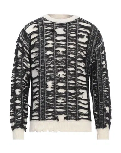 Isabel Benenato Man Sweater Ivory Size Xl Alpaca Wool, Polyamide, Mohair Wool, Wool In White