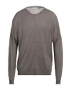 Isabel Benenato Man Sweater Khaki Size L Linen In Beige