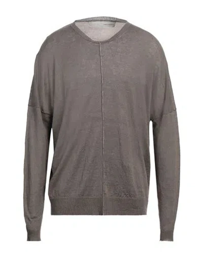 Isabel Benenato Man Sweater Khaki Size L Linen In Beige
