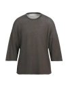Isabel Benenato Man Sweater Lead Size M Cotton In Grey