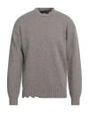 Isabel Benenato Man Sweater Light Brown Size L Cashmere, Wool In Gray