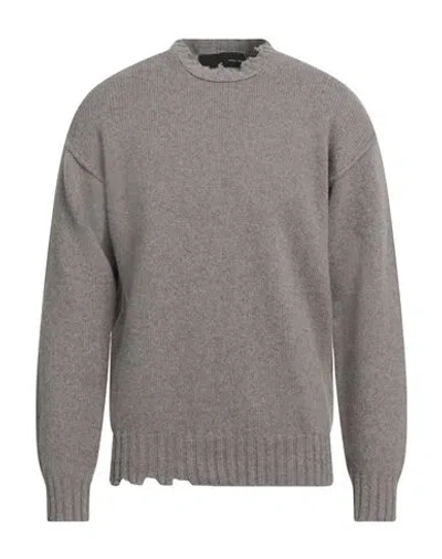 Isabel Benenato Man Sweater Light Brown Size L Cashmere, Wool In Gray