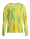 Isabel Benenato Man Sweater Lime Green Size L Cotton In Green