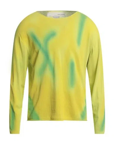 Isabel Benenato Man Sweater Lime Green Size L Cotton