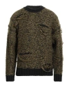 Isabel Benenato Man Sweater Military Green Size L Alpaca Wool, Polyamide, Wool