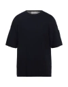 Isabel Benenato Man Sweater Black Size L Cotton In Navy