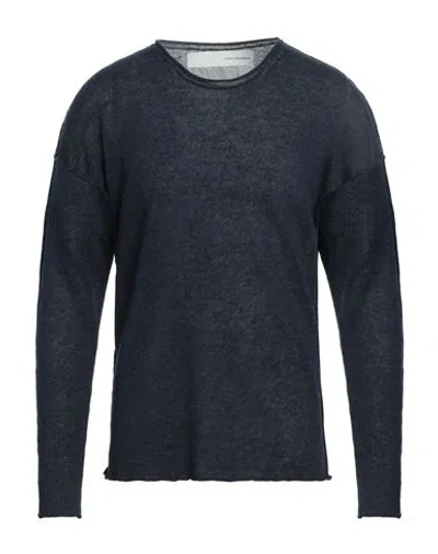 Isabel Benenato Man Sweater Navy Size L Linen In Blue