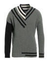 Isabel Benenato Man Sweater Sage Green Size M Alpaca Wool, Polyamide In Black