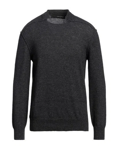 Isabel Benenato Man Sweater Charcoal Size M Alpaca Wool, Polyamide In Grey