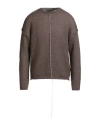 Isabel Benenato Man Sweater Taupe Size M Wool, Mohair Wool, Polyamide In Brown