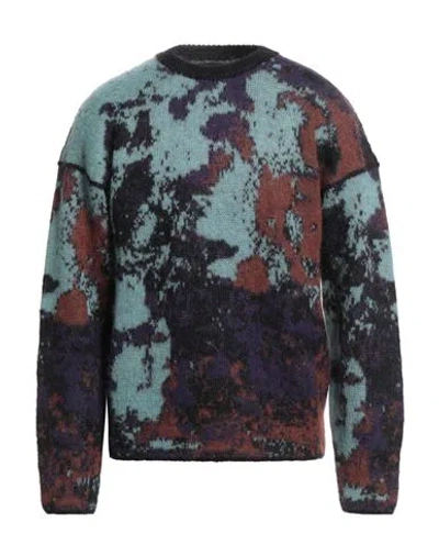 Isabel Benenato Man Sweater Turquoise Size L Mohair Wool, Alpaca Wool, Polyamide