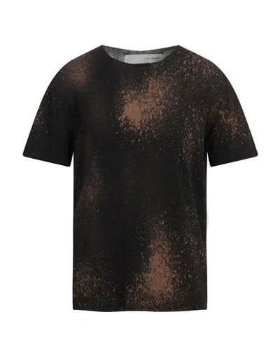 Isabel Benenato Man T-shirt Dark Brown Size M Cotton