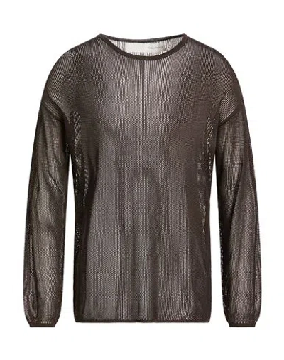 Isabel Benenato Man T-shirt Dark Green Size M Viscose In Brown