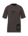 Isabel Benenato Man T-shirt Military Green Size M Cotton In Brown