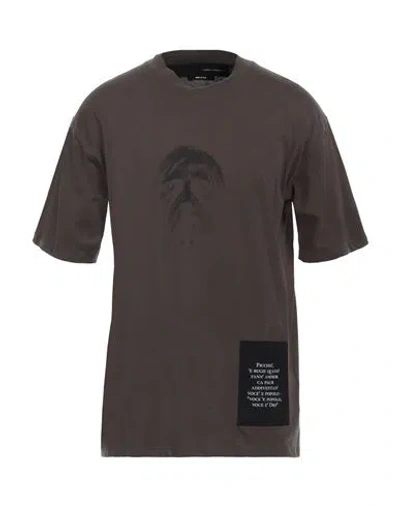 Isabel Benenato Man T-shirt Military Green Size M Cotton In Brown