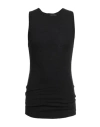 Isabel Benenato Man Tank Top Black Size L Cotton, Modal