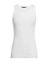 Isabel Benenato Man Tank Top White Size L Cotton, Modal