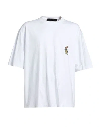 Isabel Benenato Man T-shirt White Size Xl Cotton