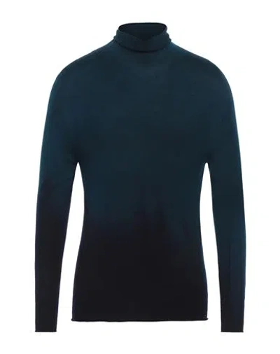 Isabel Benenato Man Turtleneck Emerald Green Size Xl Virgin Wool In Blue