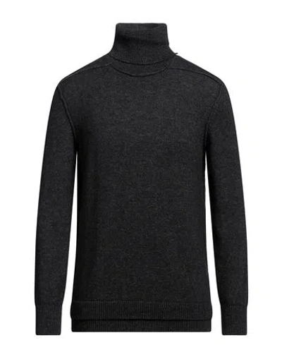 Isabel Benenato Man Turtleneck Steel Grey Size L Alpaca Wool, Polyamide In Black