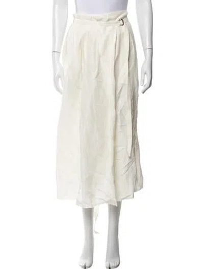 Pre-owned Isabel Benenato Midi Length Skirt In Neutrals
